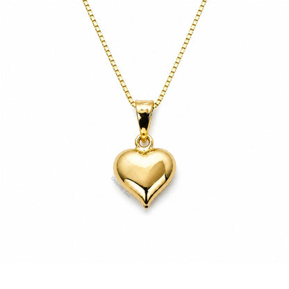 Dije y Cadena Corazón Oro Laminado 18k