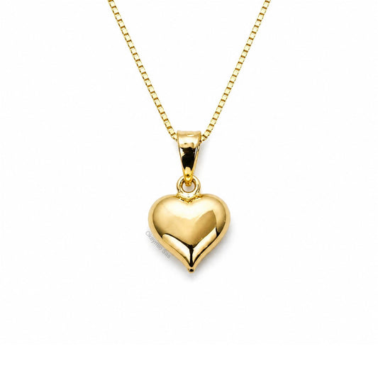 Dije y Cadena Corazón Oro Laminado 18k