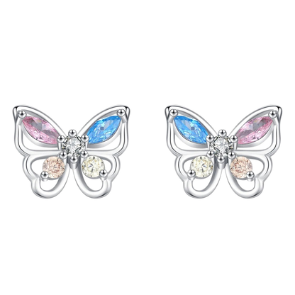 Aretes Mariposa En Plata 925