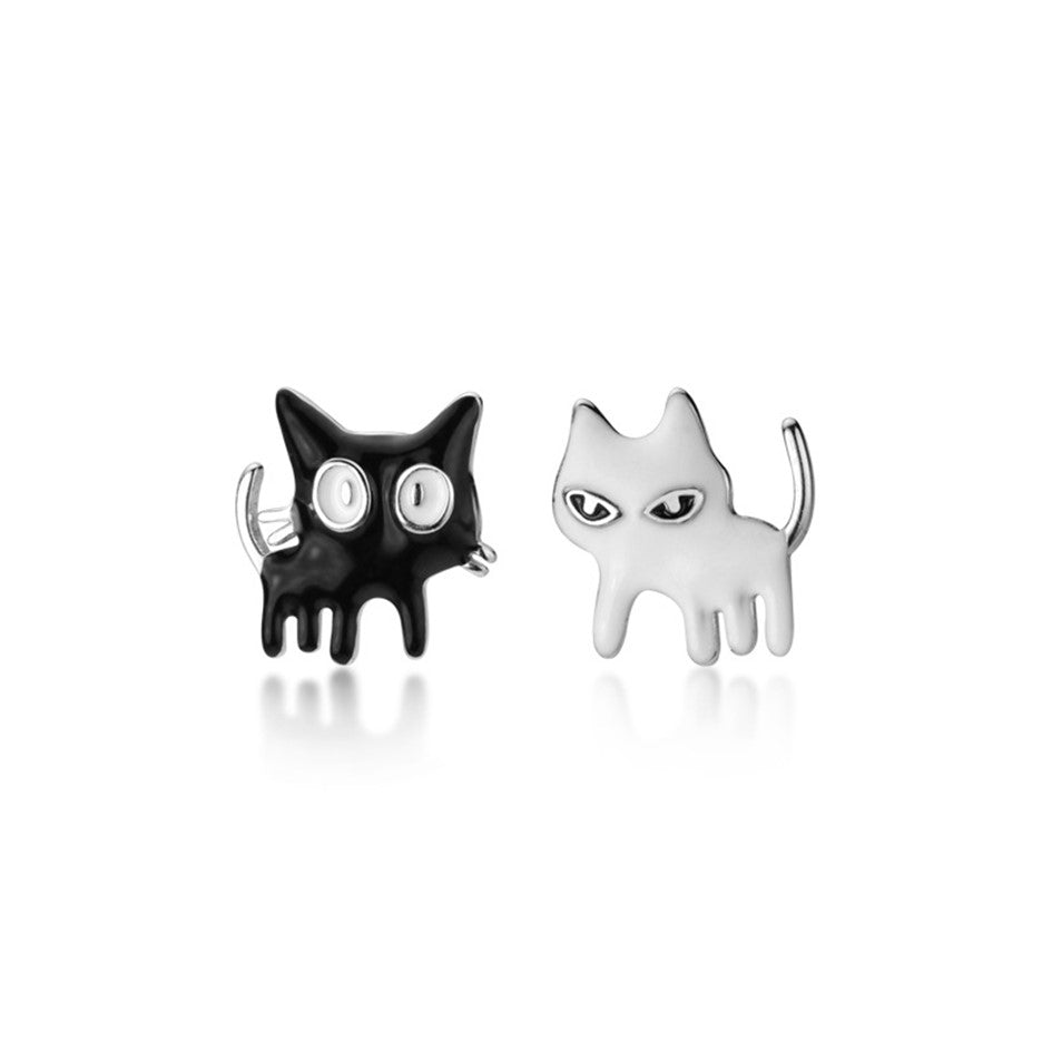 Aretes De Gato En Plata 925