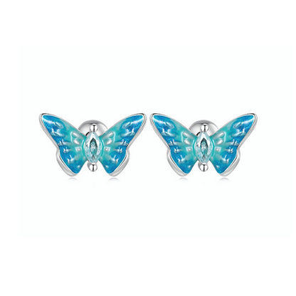 Aretes Mariposa En Plata 925