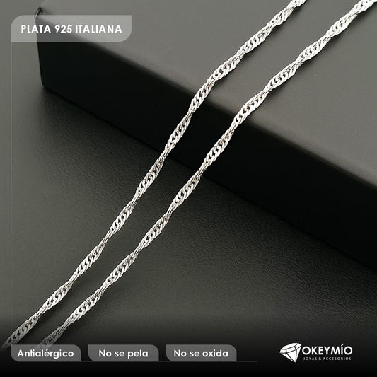 Cadena Tejido Singapur (45cm)