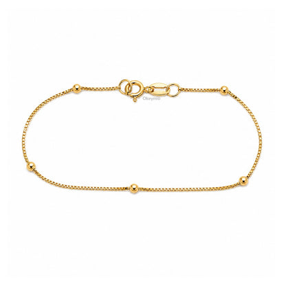 Pulsera Veneciana Con balines Oro Laminado 18k