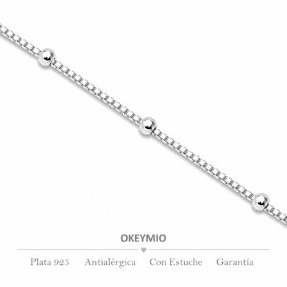 Cadena Tejido Bolitas (45cm)