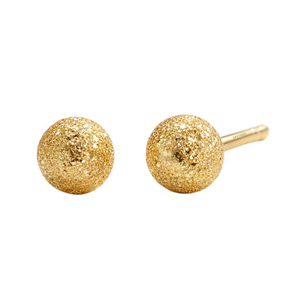 Aretes Topitos Oro Laminado Esfera Diamantada