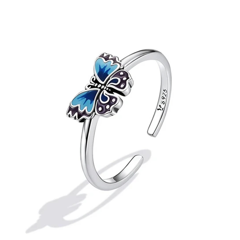 Anillo Ajustable Mariposa En Plata 925