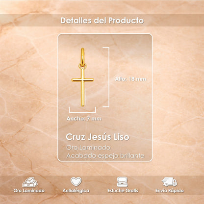 Dije Cruz Oro Laminado Unisex
