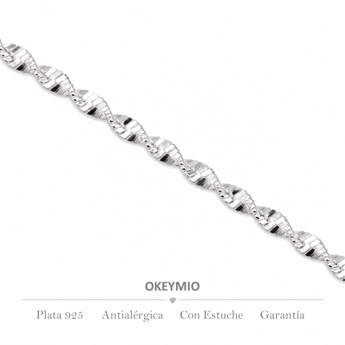 Cadena Tejido Espiral (45cm)