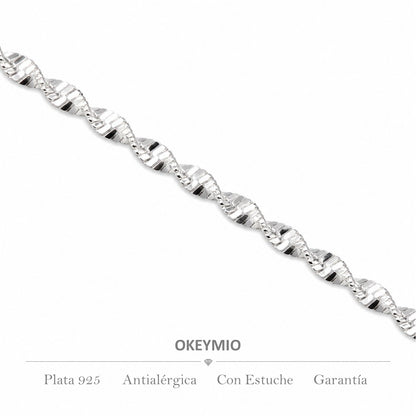 Cadena Tejido Espiral (45cm)