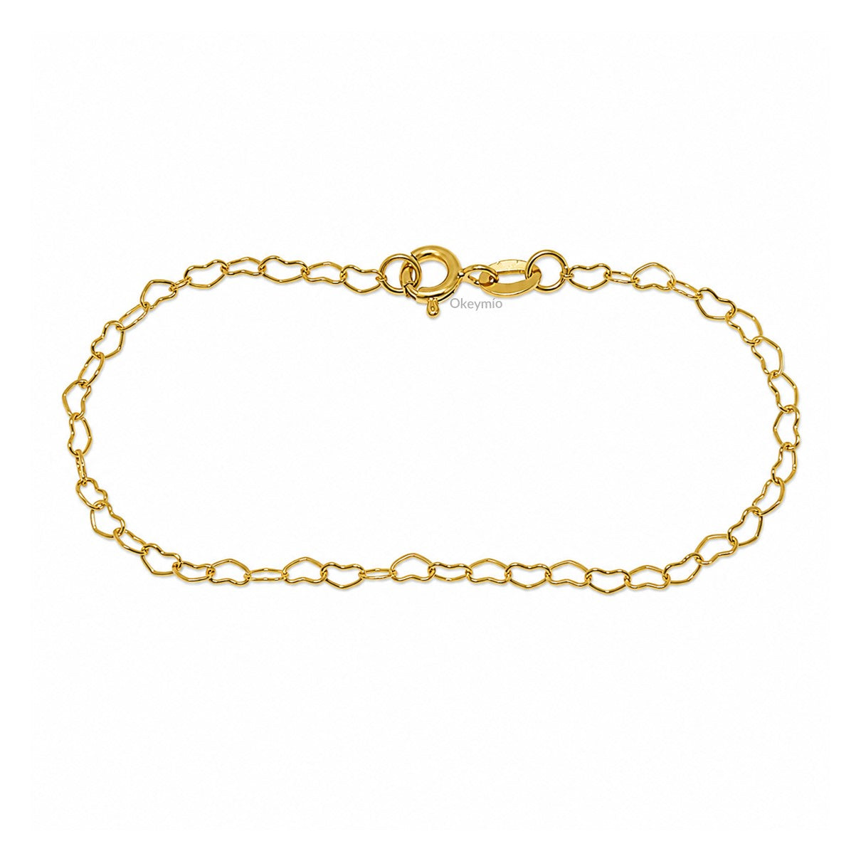 Pulsera Corazones En Oro Laminado 18k