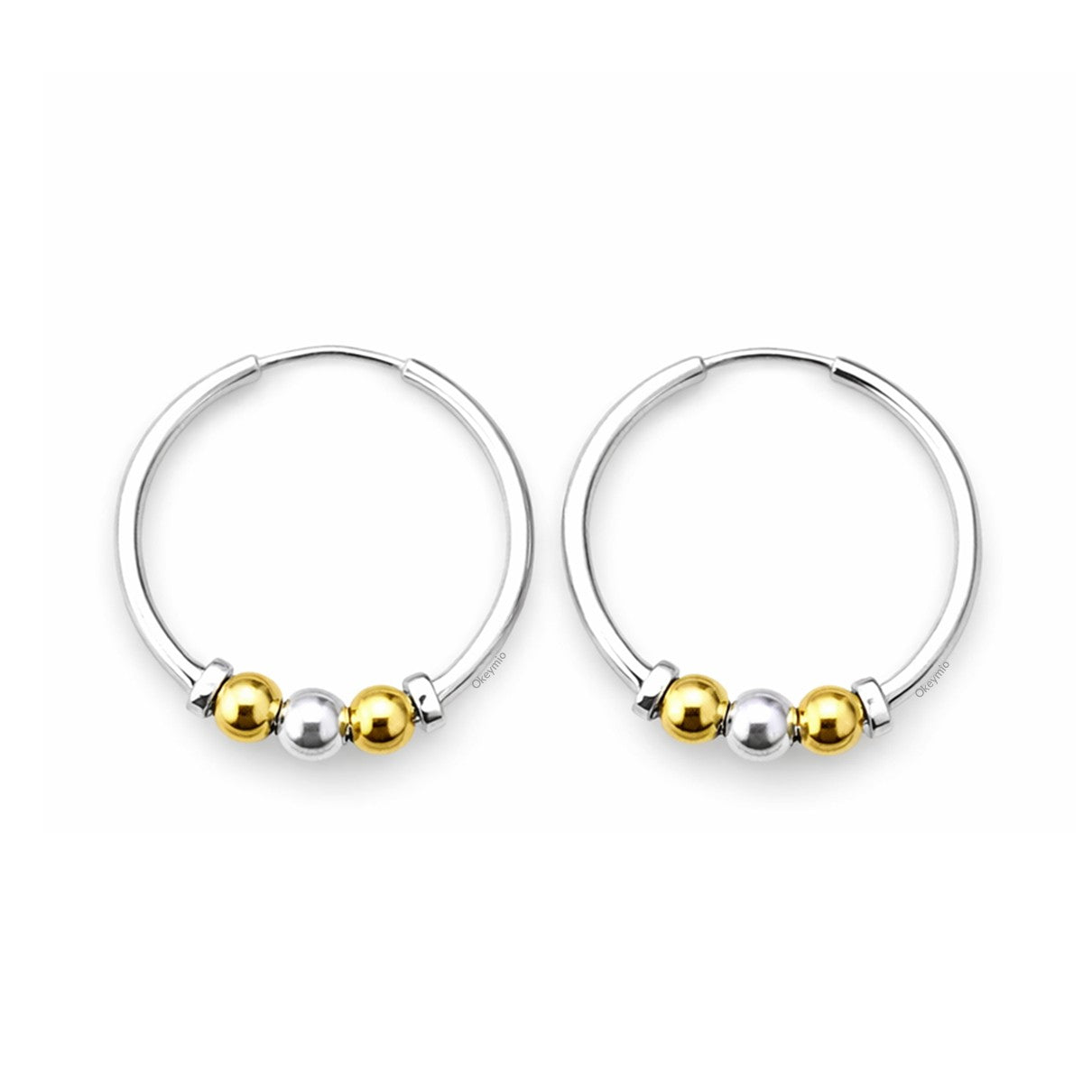 Candongas En Oro 18K y Plata 925