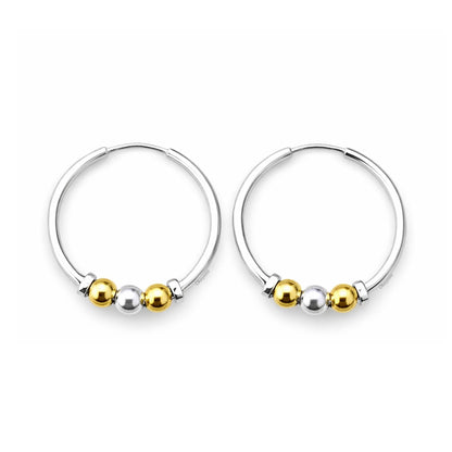 Candongas En Oro 18K y Plata 925