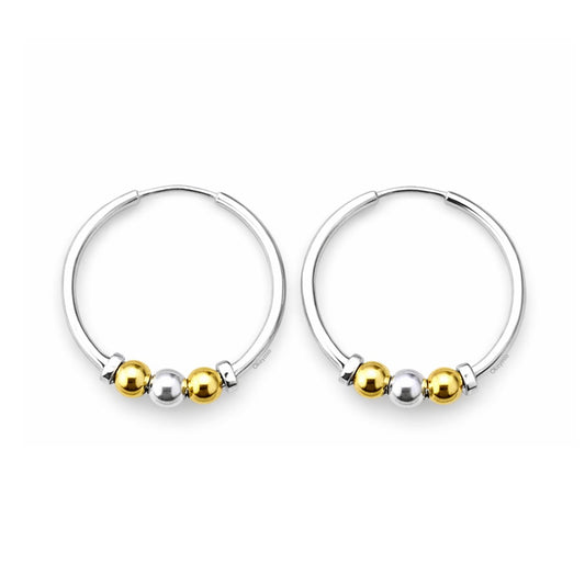 Candongas En Oro 18K y Plata 925
