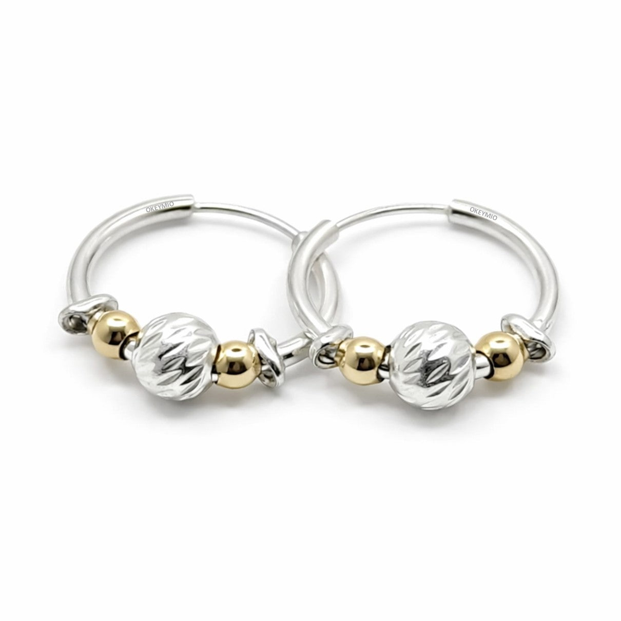 Candongas Oro Plata 925 - 12 mm