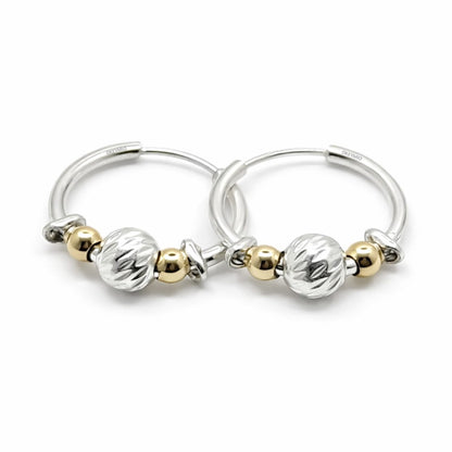 Candongas Oro Plata 925 - 12 mm