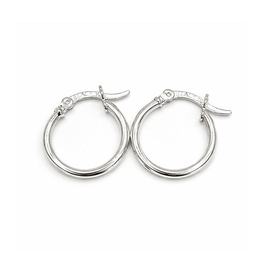 Candongas Clásicas Trenzada  En Plata 925 - 18 mm  (Melcocha)