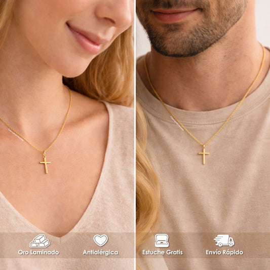 Dije Cruz Oro Laminado Unisex