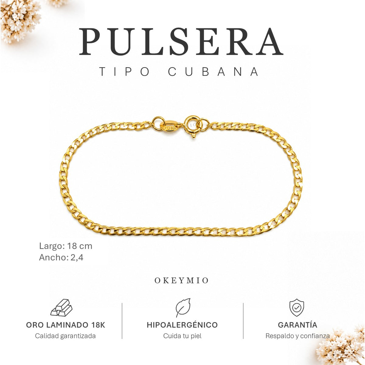 Pulsera Figaro Delgada Y Fina En Oro Laminado 18k