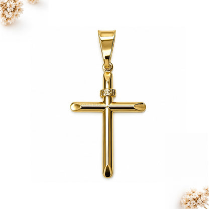 Dije Cruz Cristiana Oro Laminado 18k Plata