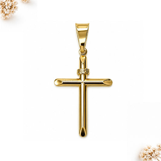 Dije Cruz Cristiana Oro Laminado 18k Plata