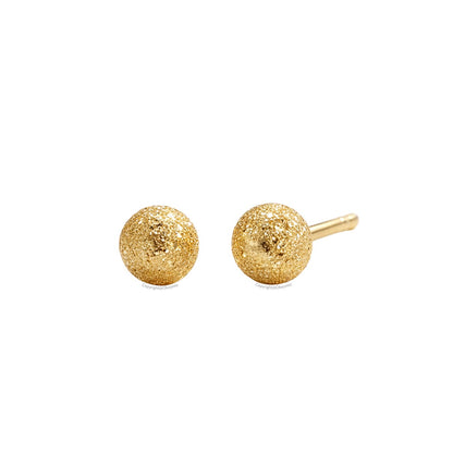 Aretes Topitos Oro Laminado Esfera Diamantada
