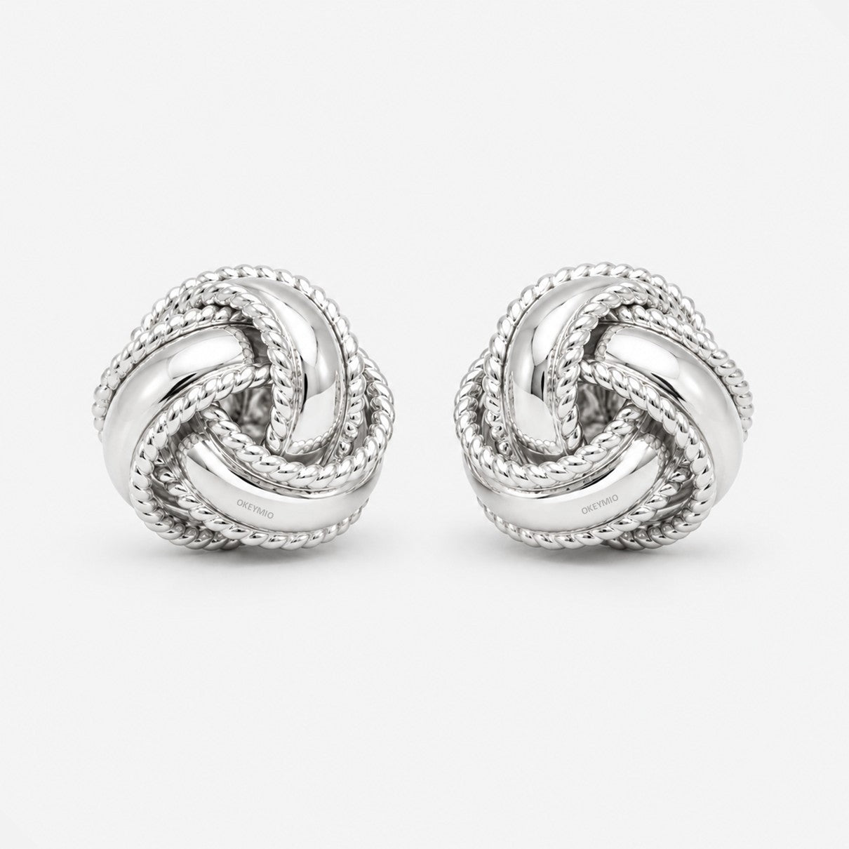 Aretes Topos Nudo Marinero Plata 925 Antialérgicos Mujer