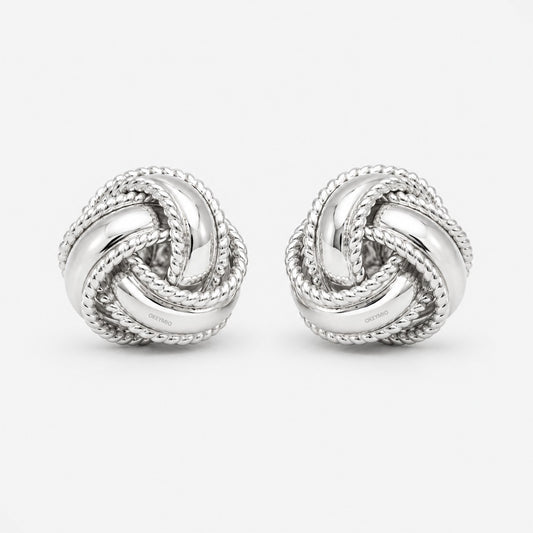 Aretes Topos Nudo Marinero Plata 925 Antialérgicos Mujer