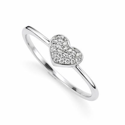 Anillo Ajustable Corazón En Plata 925
