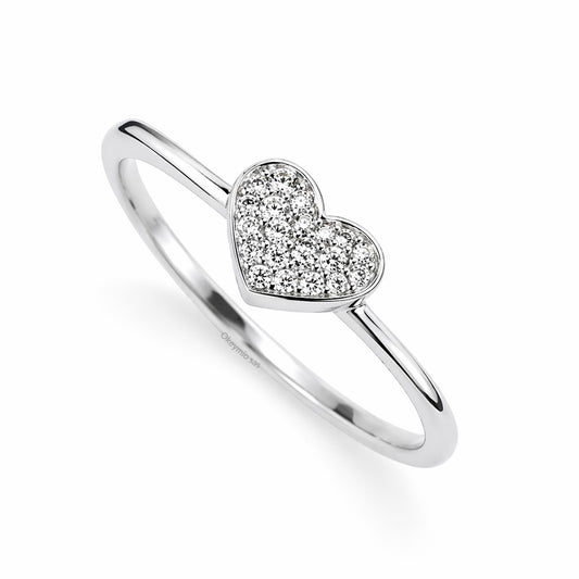 Anillo Ajustable Corazón En Plata 925