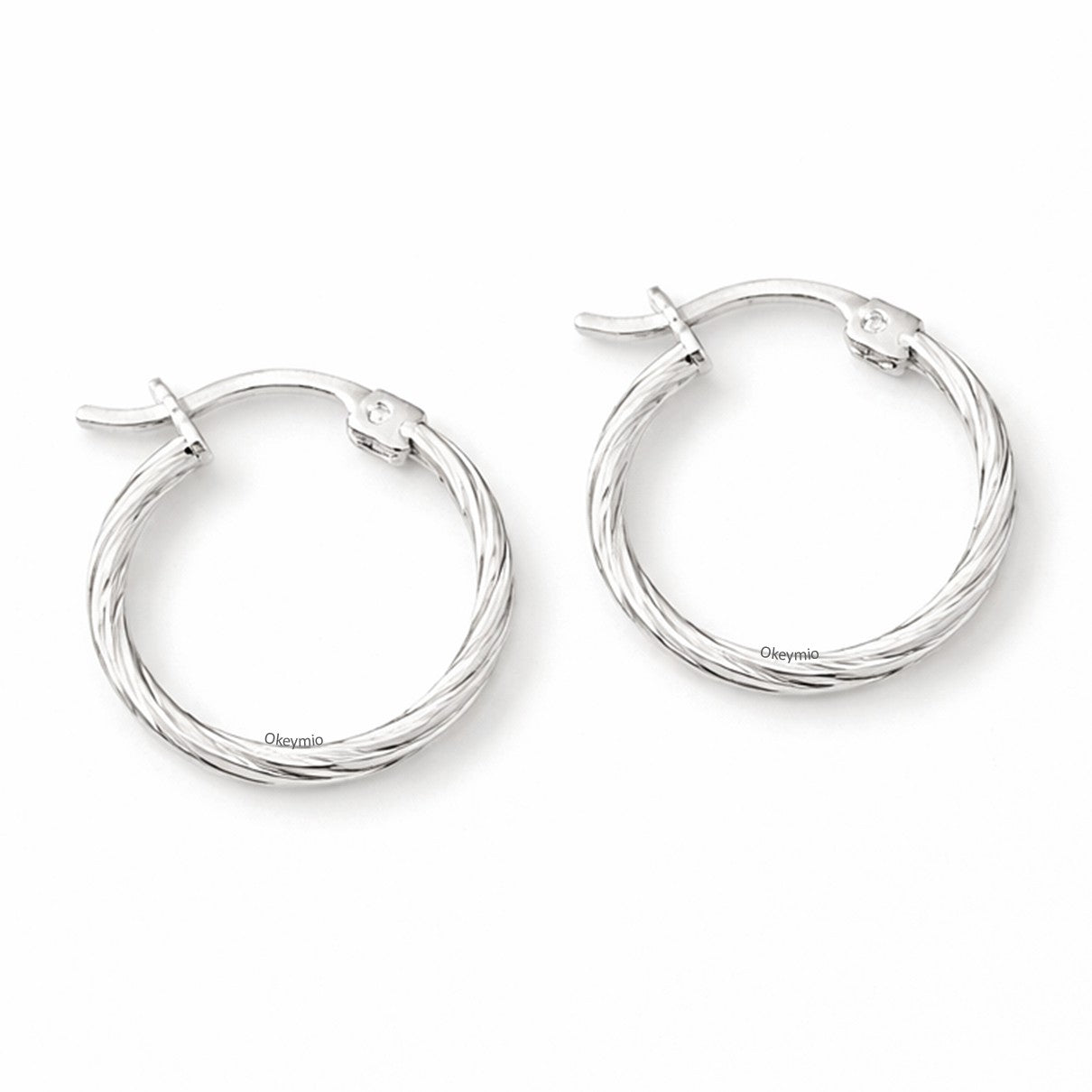 Aretes Aro Trenzado Candonga En Plata 925
