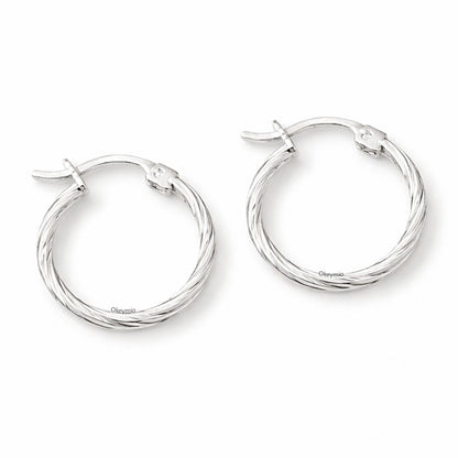 Aretes Aro Trenzado Candonga En Plata 925