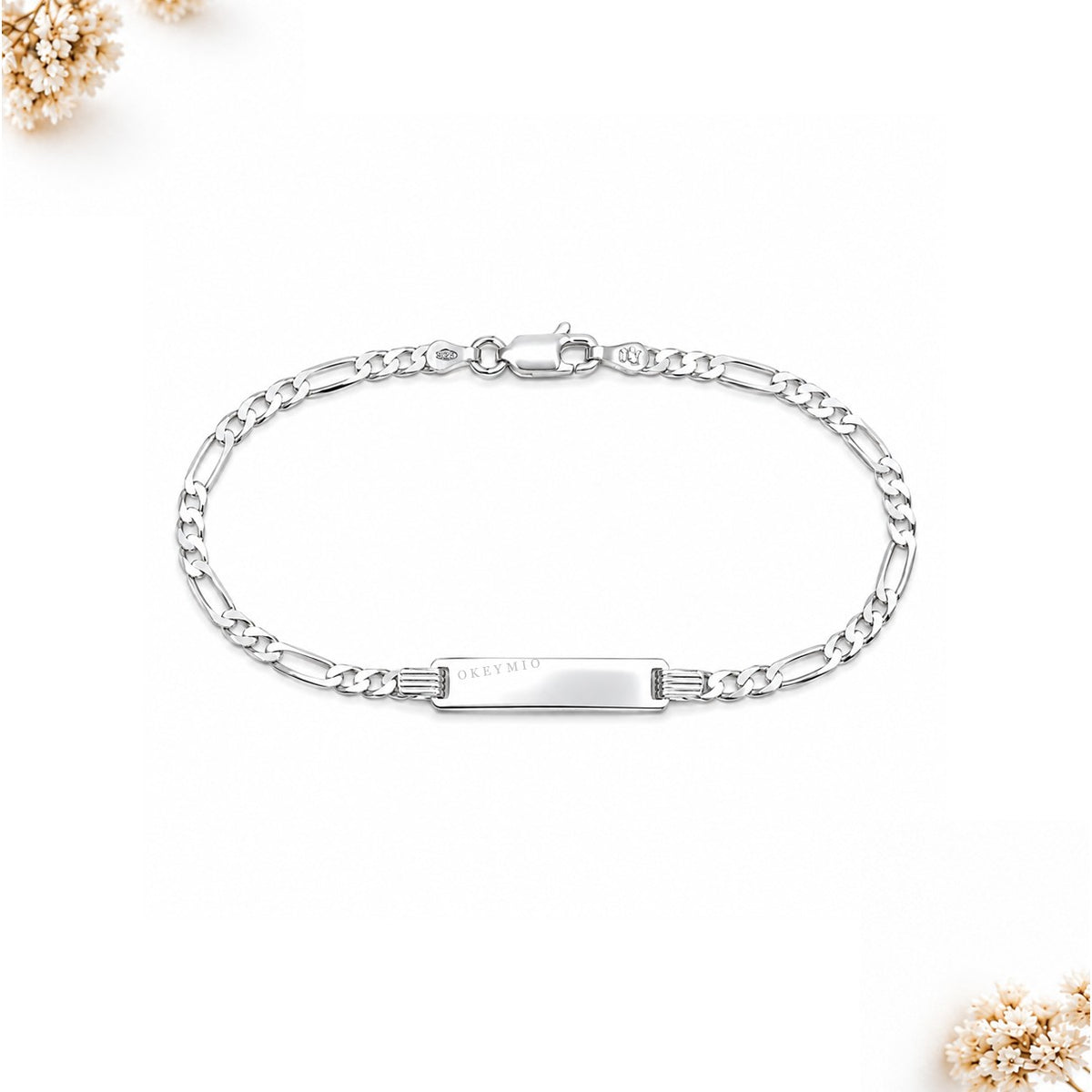 Pulsera Con Placa En Plata 925 Italiana