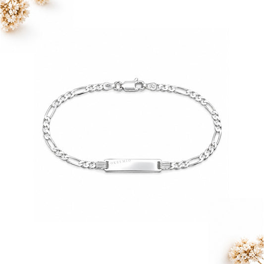 Pulsera Con Placa En Plata 925 Italiana