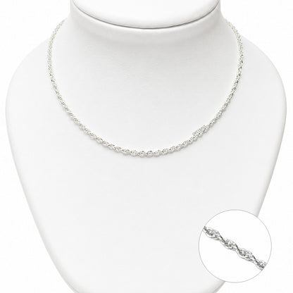 Cadena Trenzada En Plata 925 Italiana (45cm) (Copia)