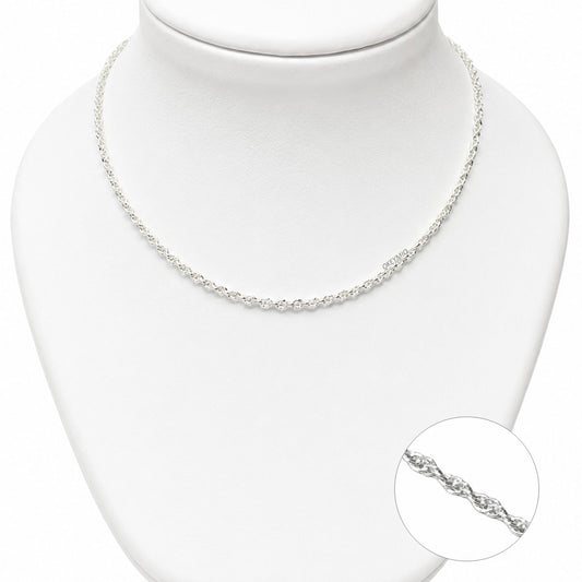 Cadena Trenzada En Plata 925 Italiana (45cm) (Copia)