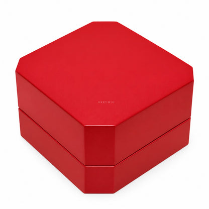 Estuche Premium de Acrílico Rojo para Anillo