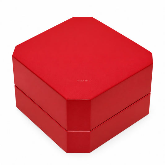 Estuche Premium de Acrílico Rojo para Anillo