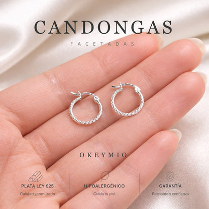 Aretes Aro Candonga En Plata 925 (15 mm)
