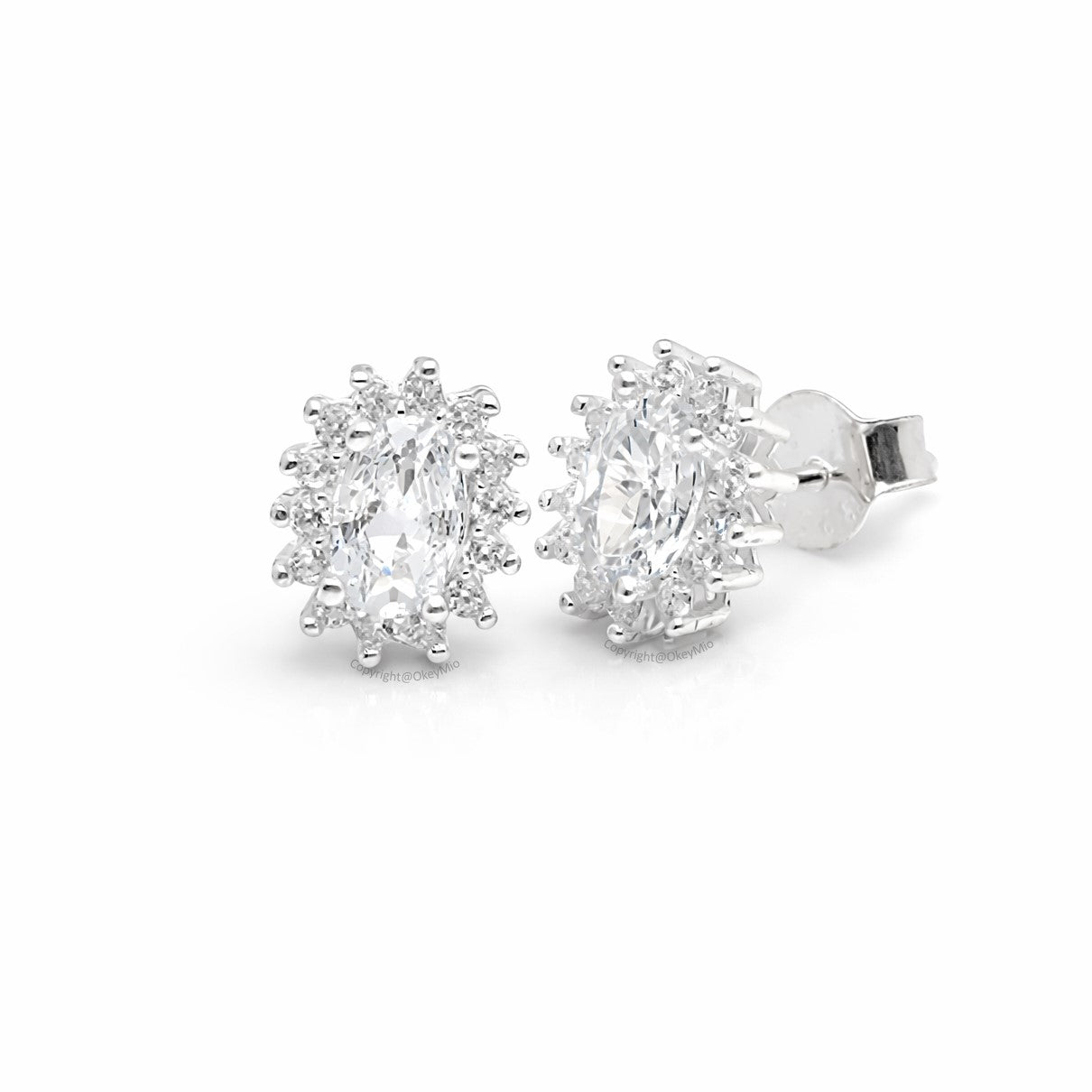 Aretes Elegantes En Plata 925 Piedra Circones