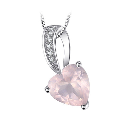 Cadena Con Dije Cuarzo Rosa