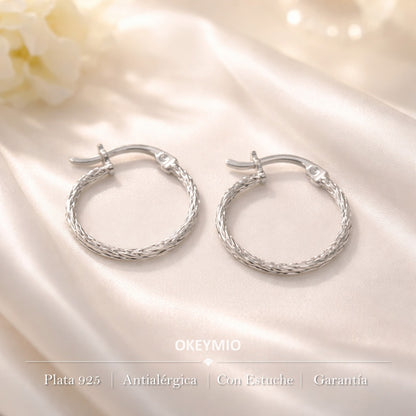 Aretes Aro Candonga En Plata 925