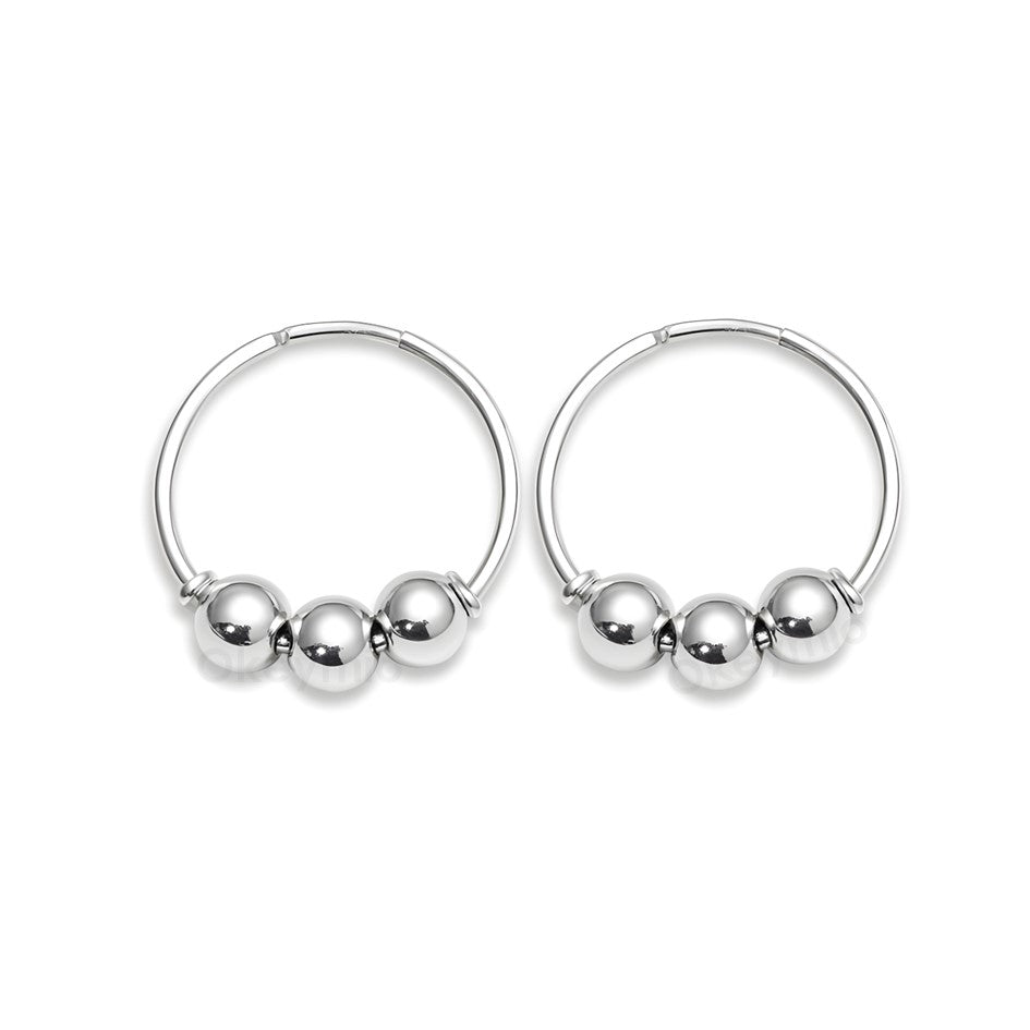 Candongas En Plata 925 Balines