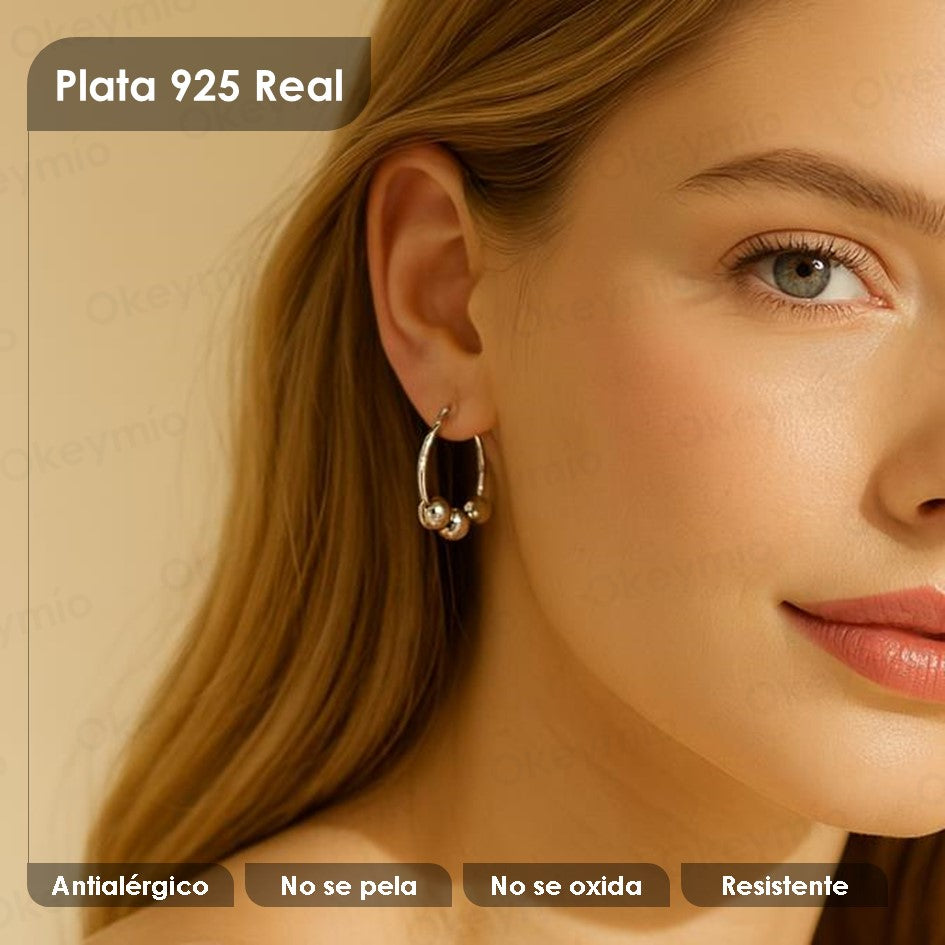 Candongas En Plata 925 Balines