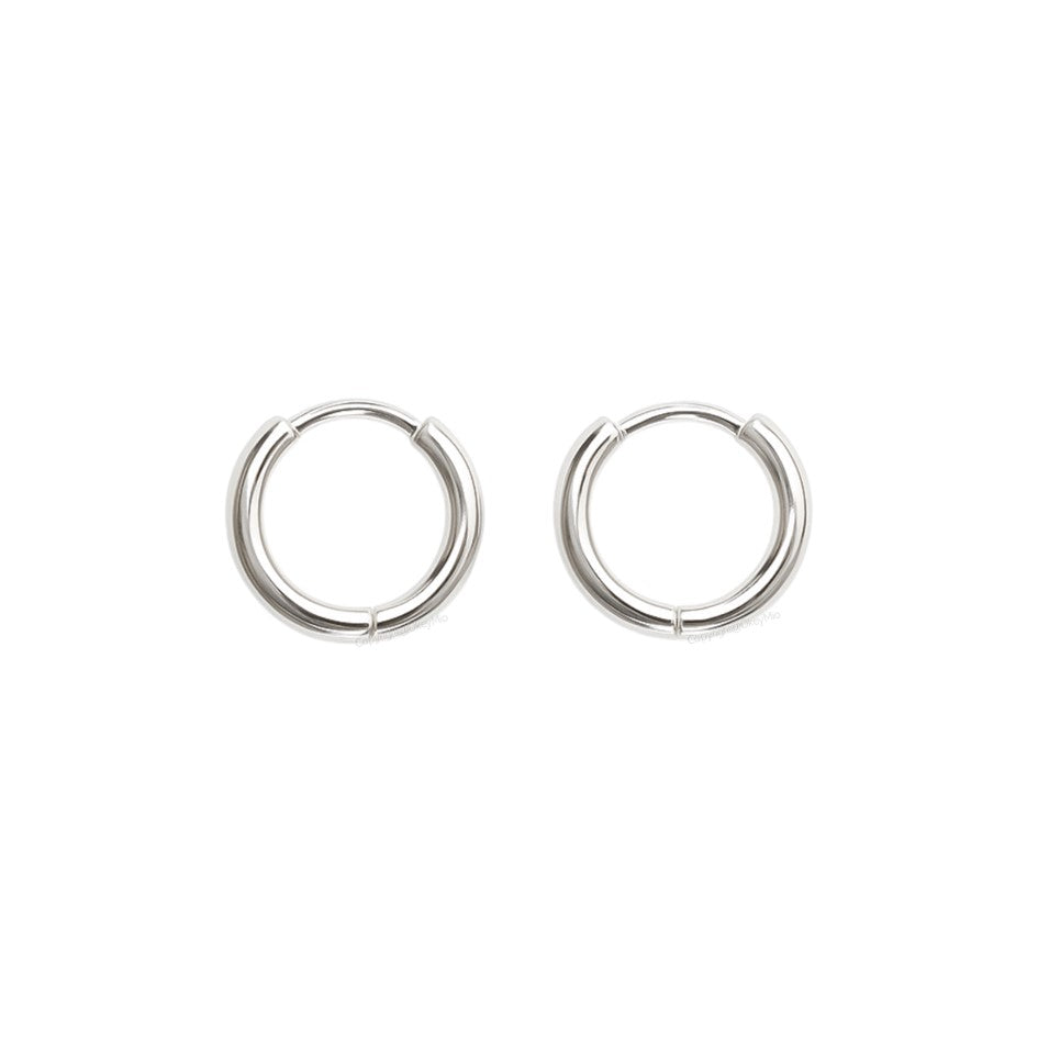 Aretes Aro Candonga En Plata 925 Unisex