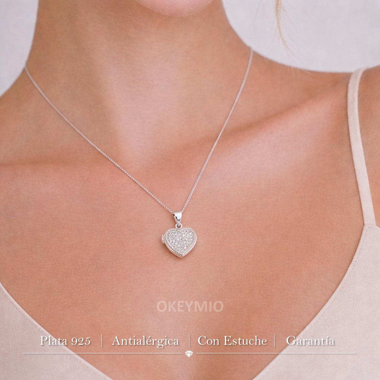 Dije Relicario Plata 925 Guarda Foto Amor Regalo