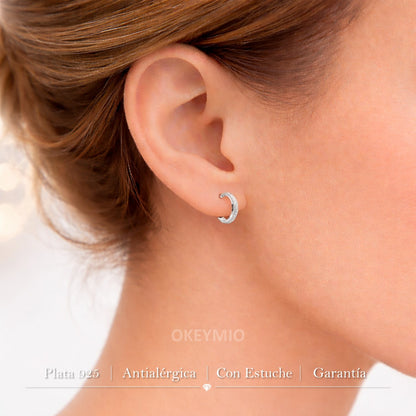 Aretes Candongas Plata 925 Pequeñas Elegantes Mujer