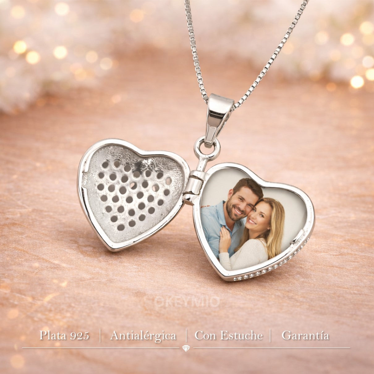 Dije Relicario Plata 925 Guarda Foto Amor Regalo