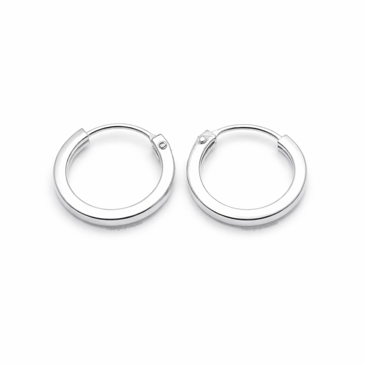 Aretes Candongas Plata 925 12 mm