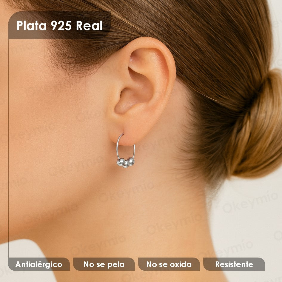 Candongas En Plata 925 Balines