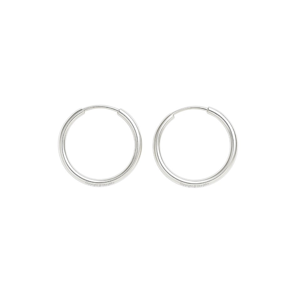 Aretes Aro Candonga En Plata 925 1.9 mm